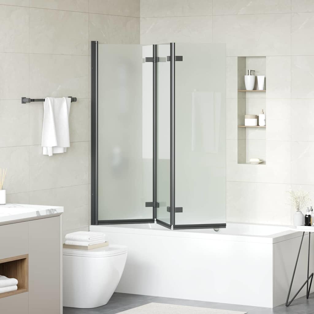 Faltbare Duschkabine Schwarz 130 x 138 cm