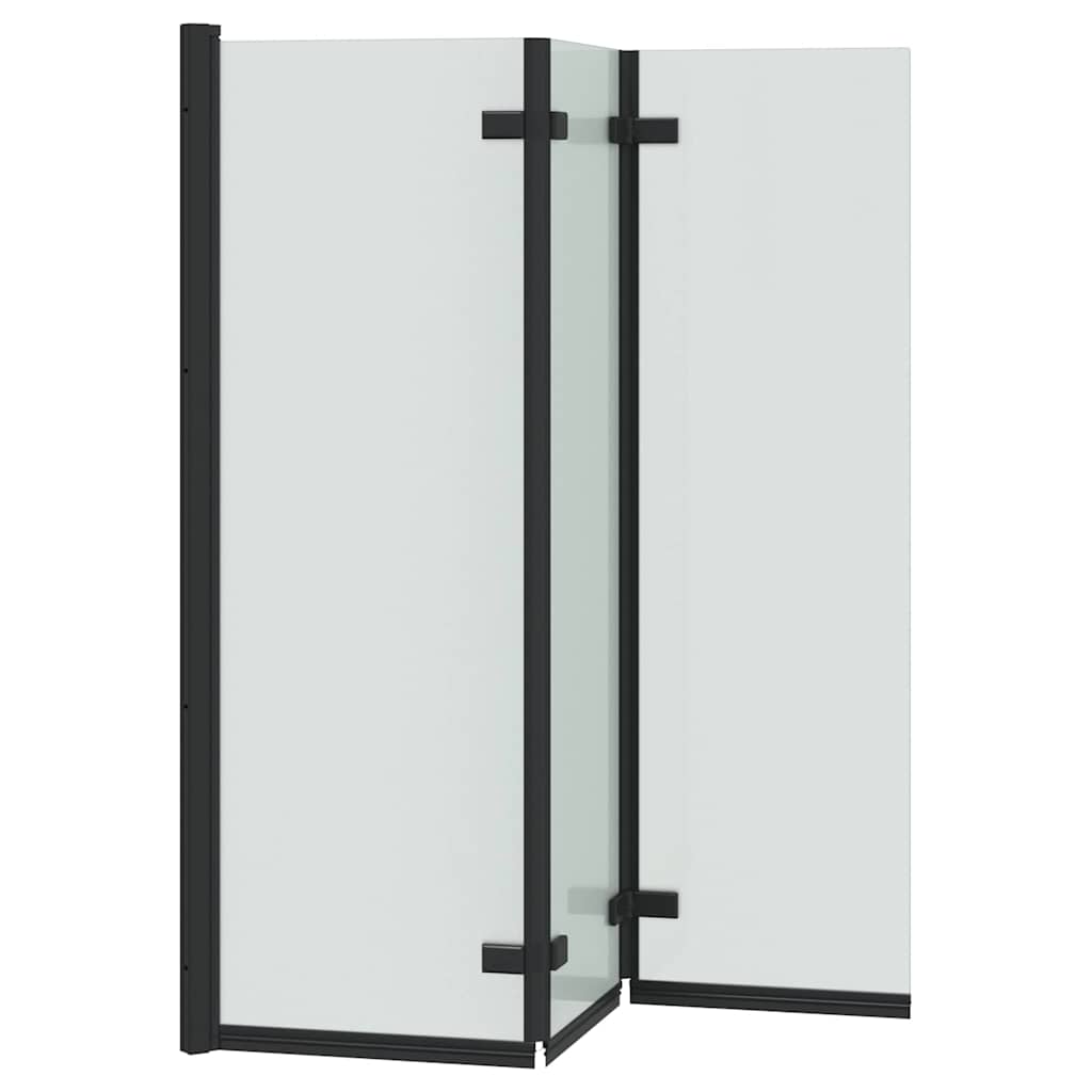 Faltbare Duschkabine Schwarz 130 x 138 cm