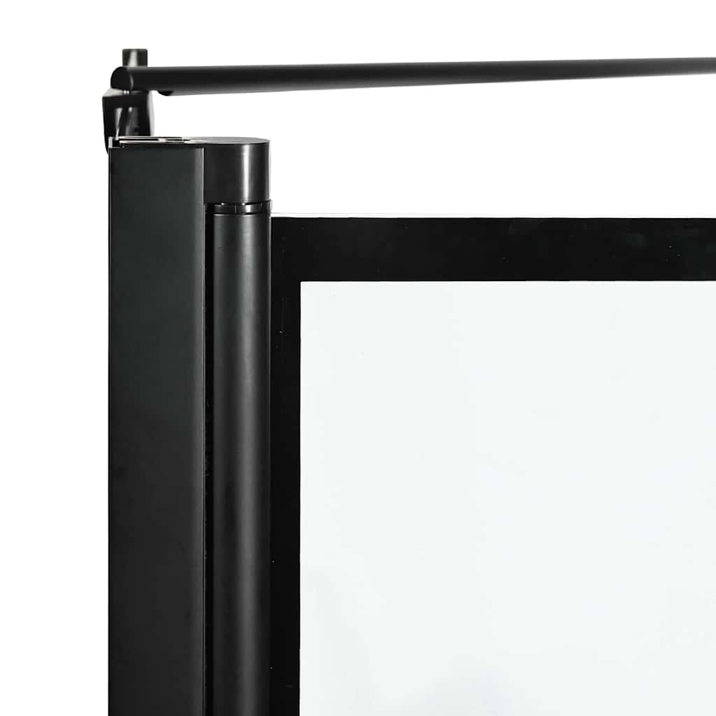 Bad-Duschschirm Schwarz und Transparent 80 x 68 x 128 cm