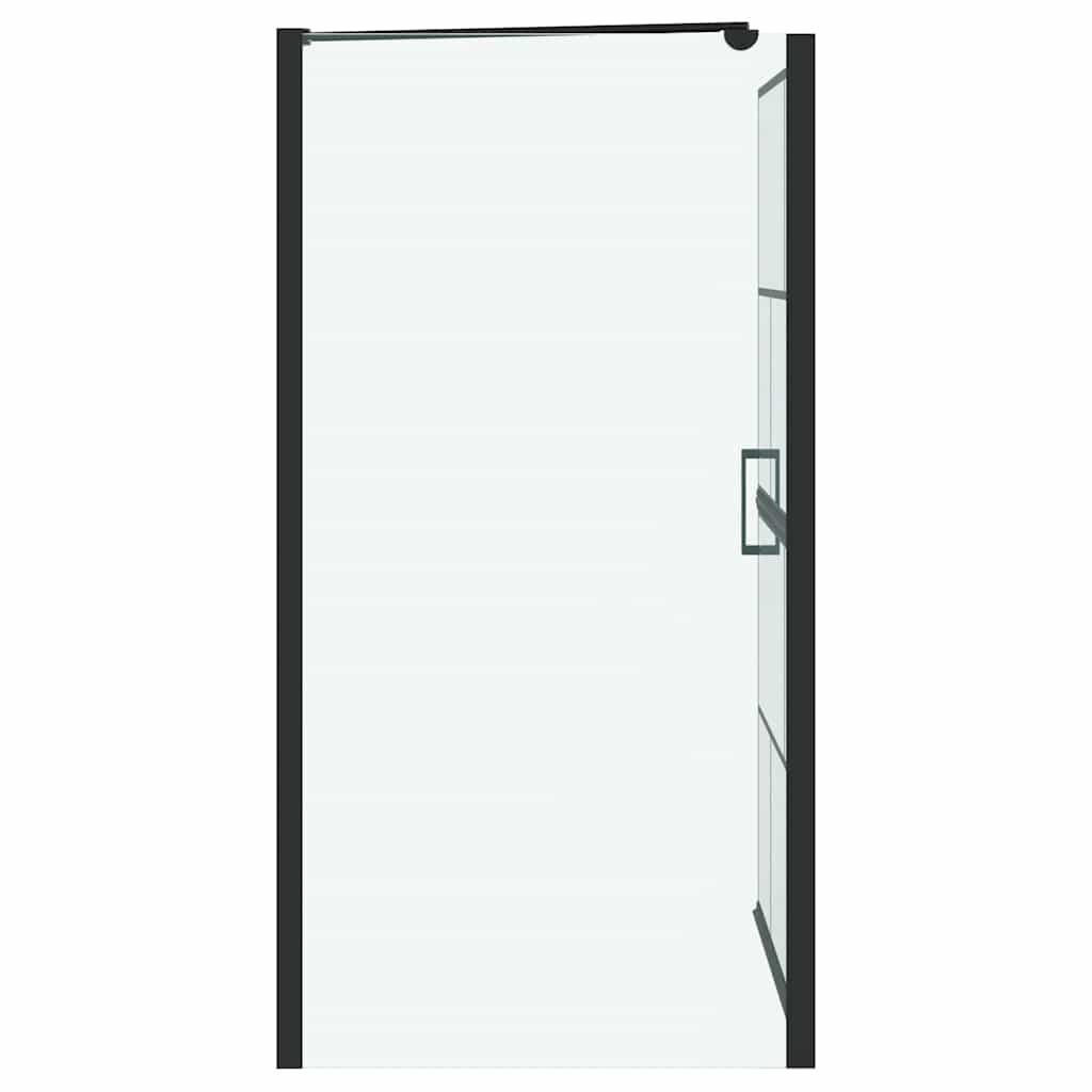 Bad-Duschschirm Schwarz und Transparent 80 x 68 x 128 cm