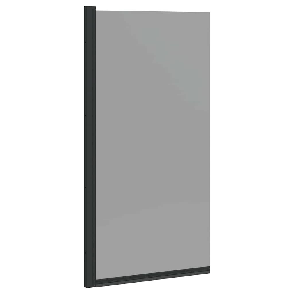 Bad-Duschschirm Schwarz 68 x 130 cm Gehärtetes Glas