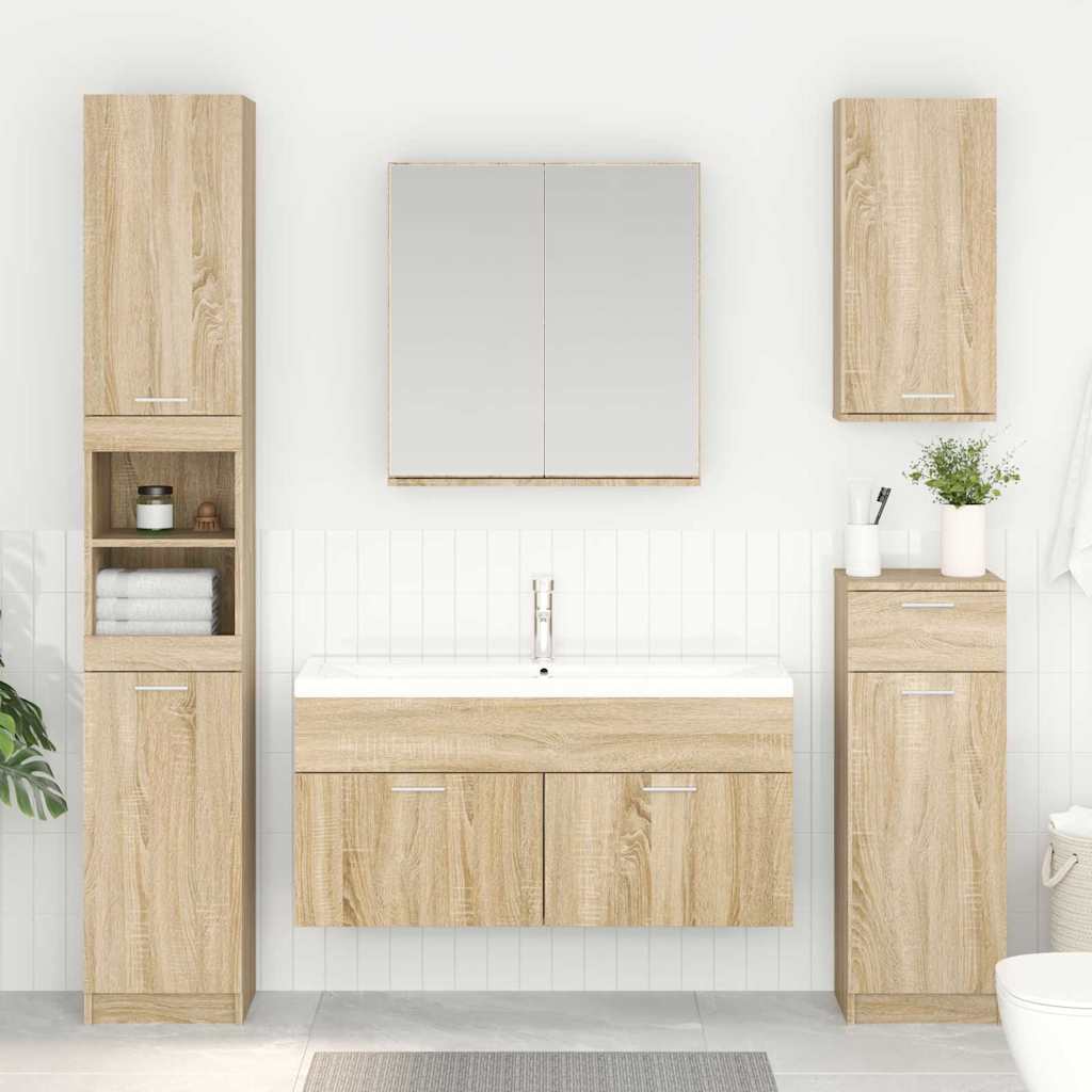Waschbeckenunterschrank Sonoma-Eiche Holzwerkstoff