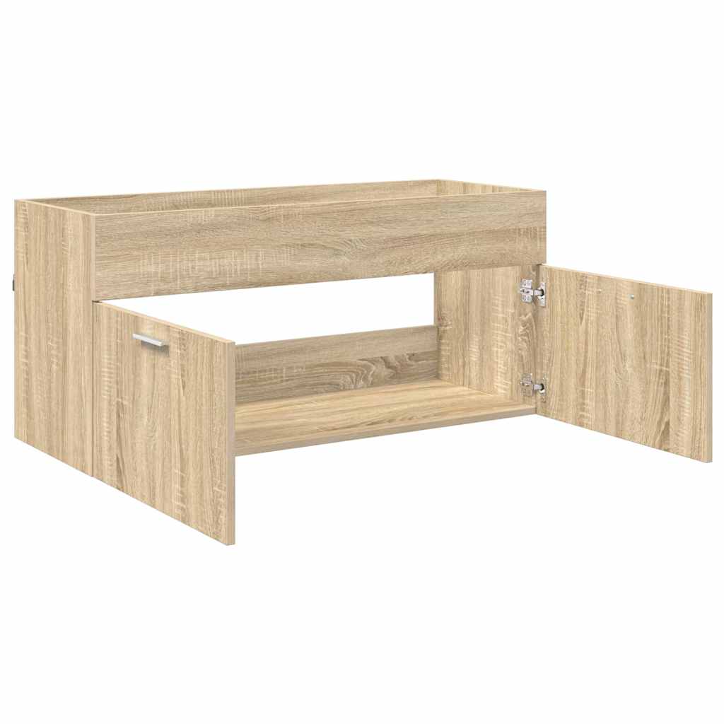 Waschbeckenunterschrank Sonoma-Eiche Holzwerkstoff