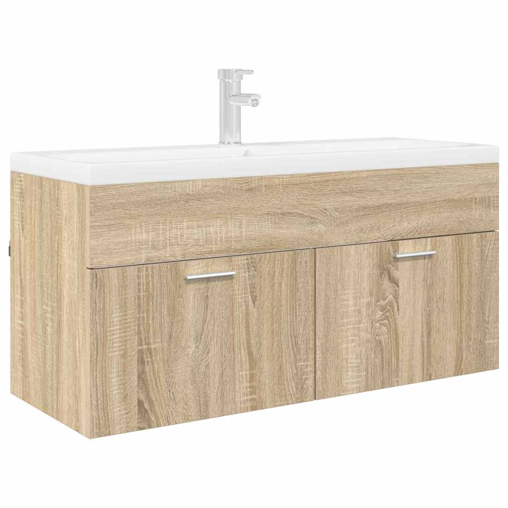 Waschbeckenunterschrank Sonoma-Eiche Holzwerkstoff