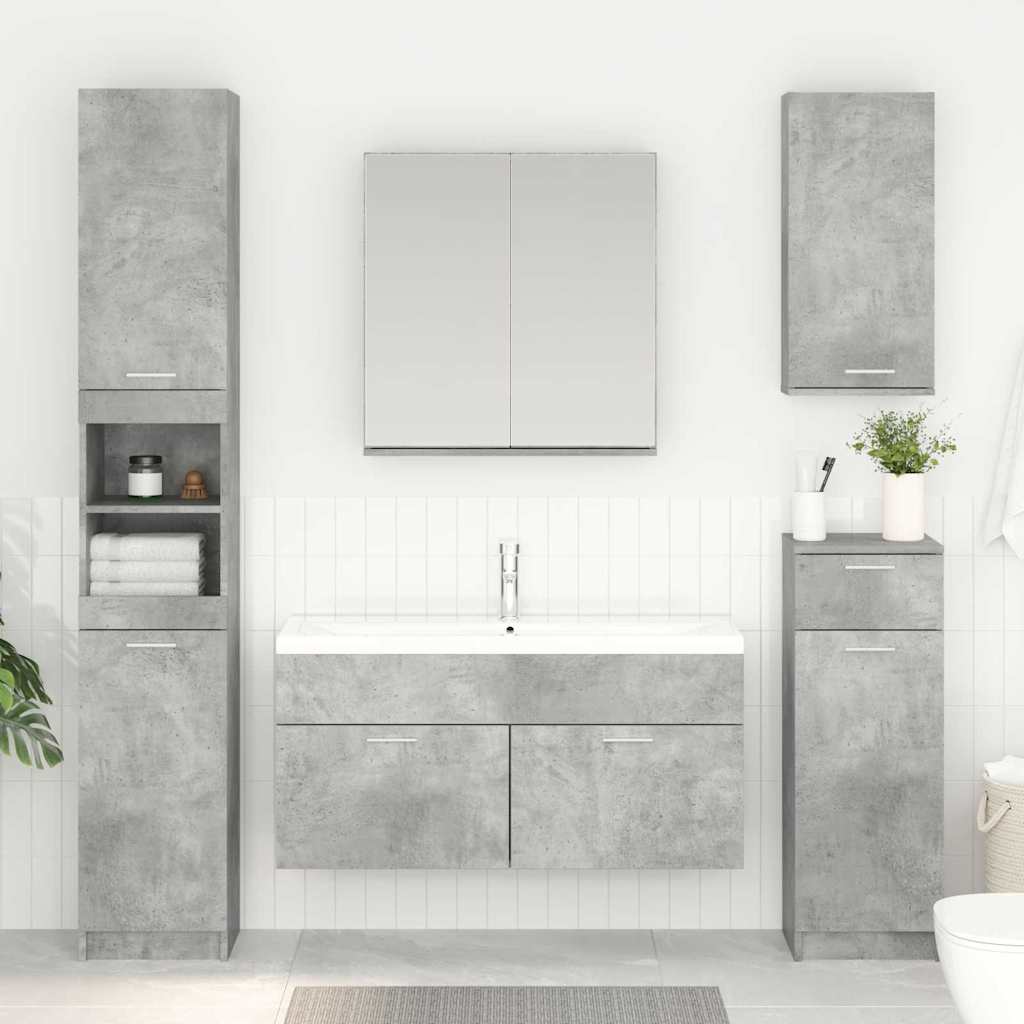 Waschbeckenunterschrank Beton Grau Holzwerkstoff