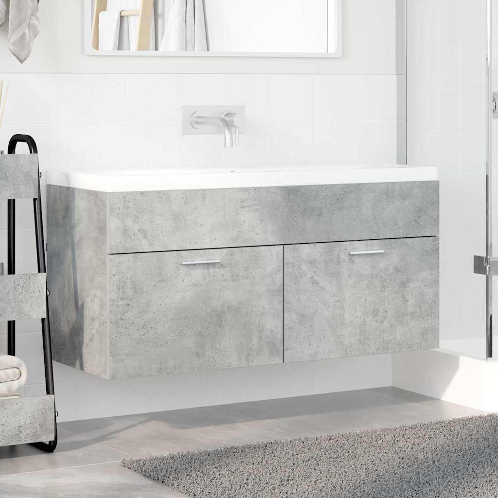 Waschbeckenunterschrank Beton Grau Holzwerkstoff