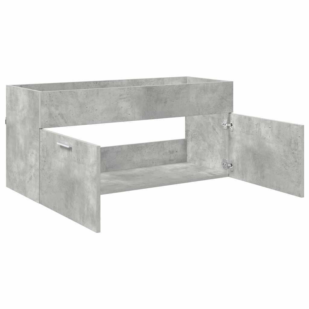Waschbeckenunterschrank Beton Grau Holzwerkstoff
