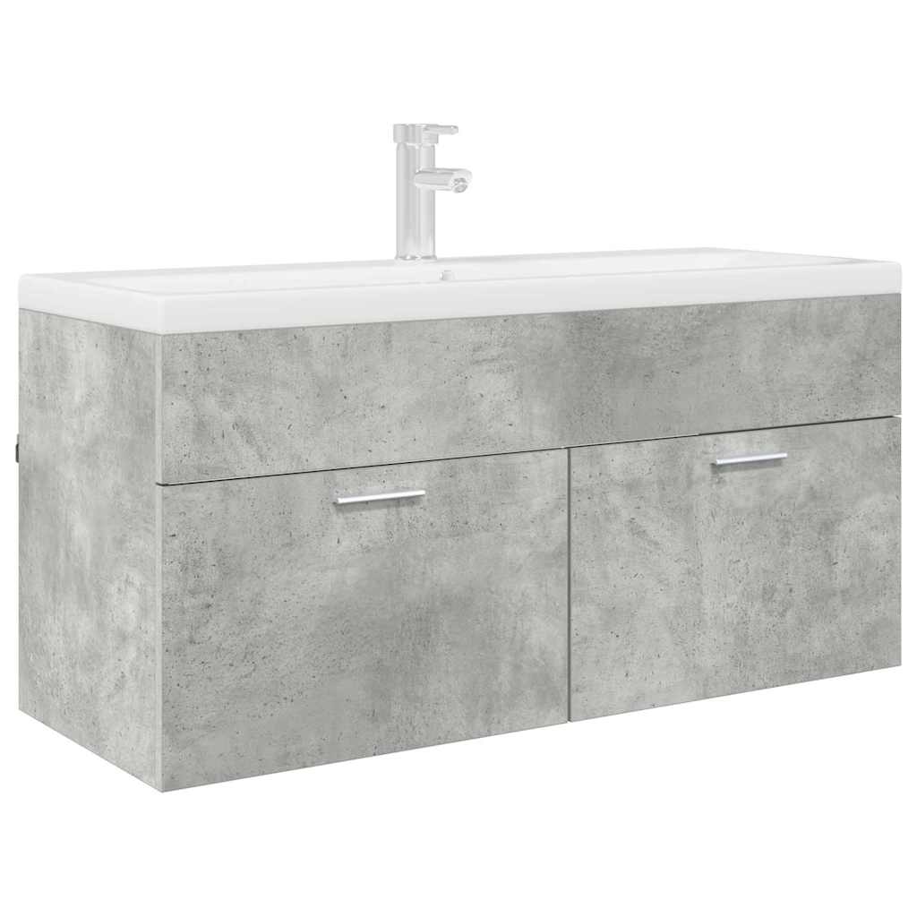 Waschbeckenunterschrank Beton Grau Holzwerkstoff