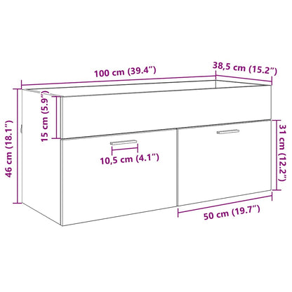 Waschbeckenunterschrank Artisan-Eiche Holzwerkstoff
