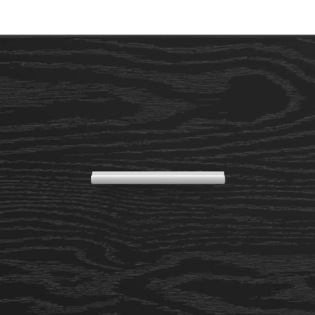 Waschbeckenunterschrank Schwarz Eichen-Optik 38,5 x 100 x 46 cm