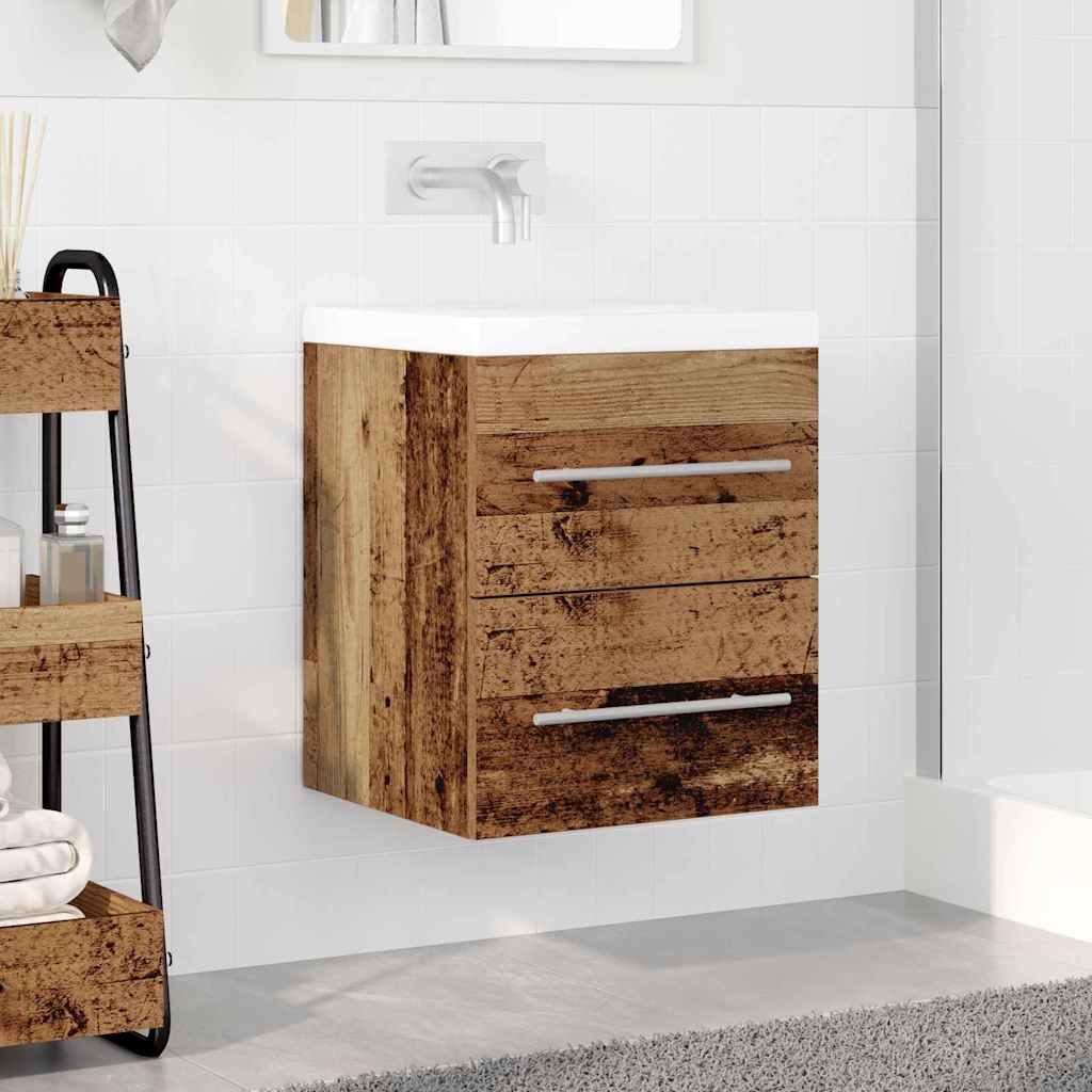 Waschbeckenunterschrank Altholz 38,5 x 41 x 48 cm Holzwerkstoff