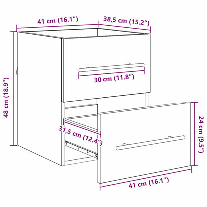 Waschbeckenunterschrank Artisan-Eiche 38,5 x 41 x 48 cm