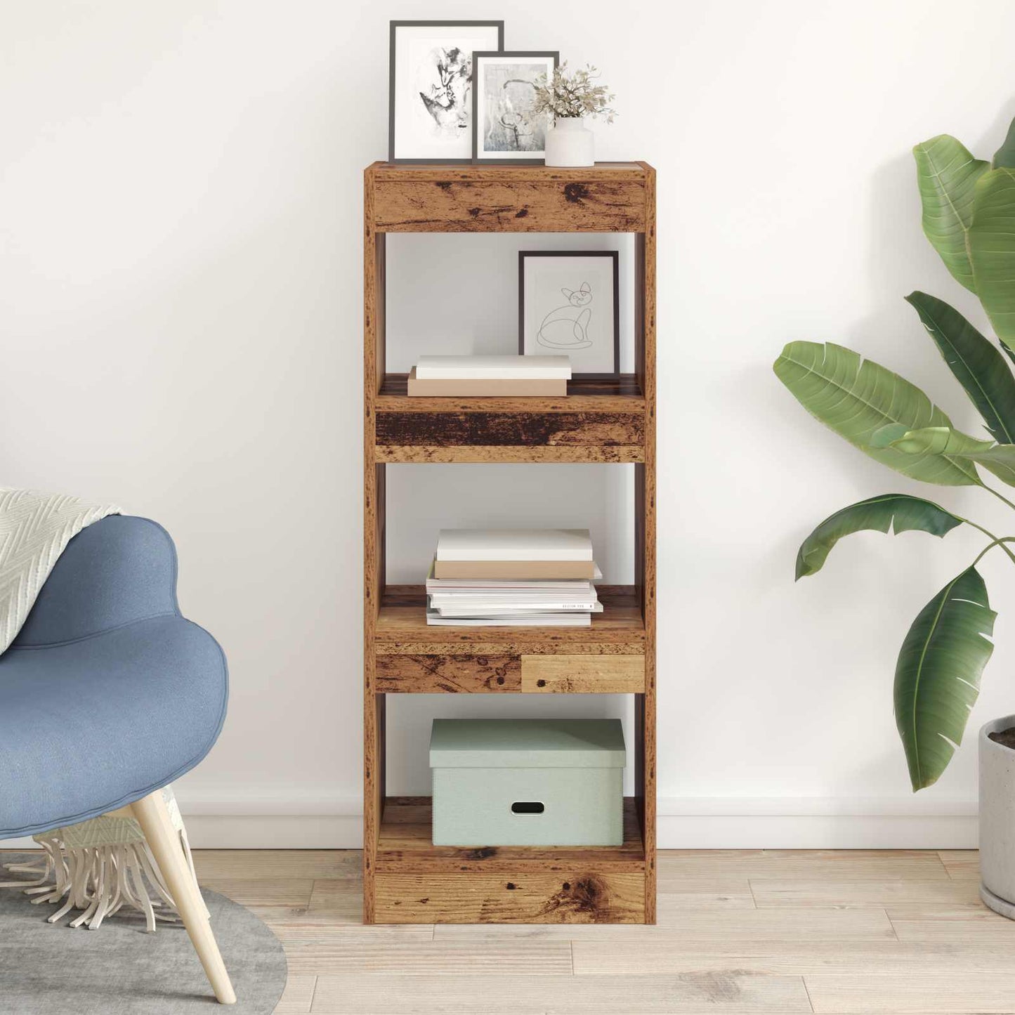 Bücherregal 3 Ebenen 40 x 30 x 103 cm Holzwerkstoff Braun