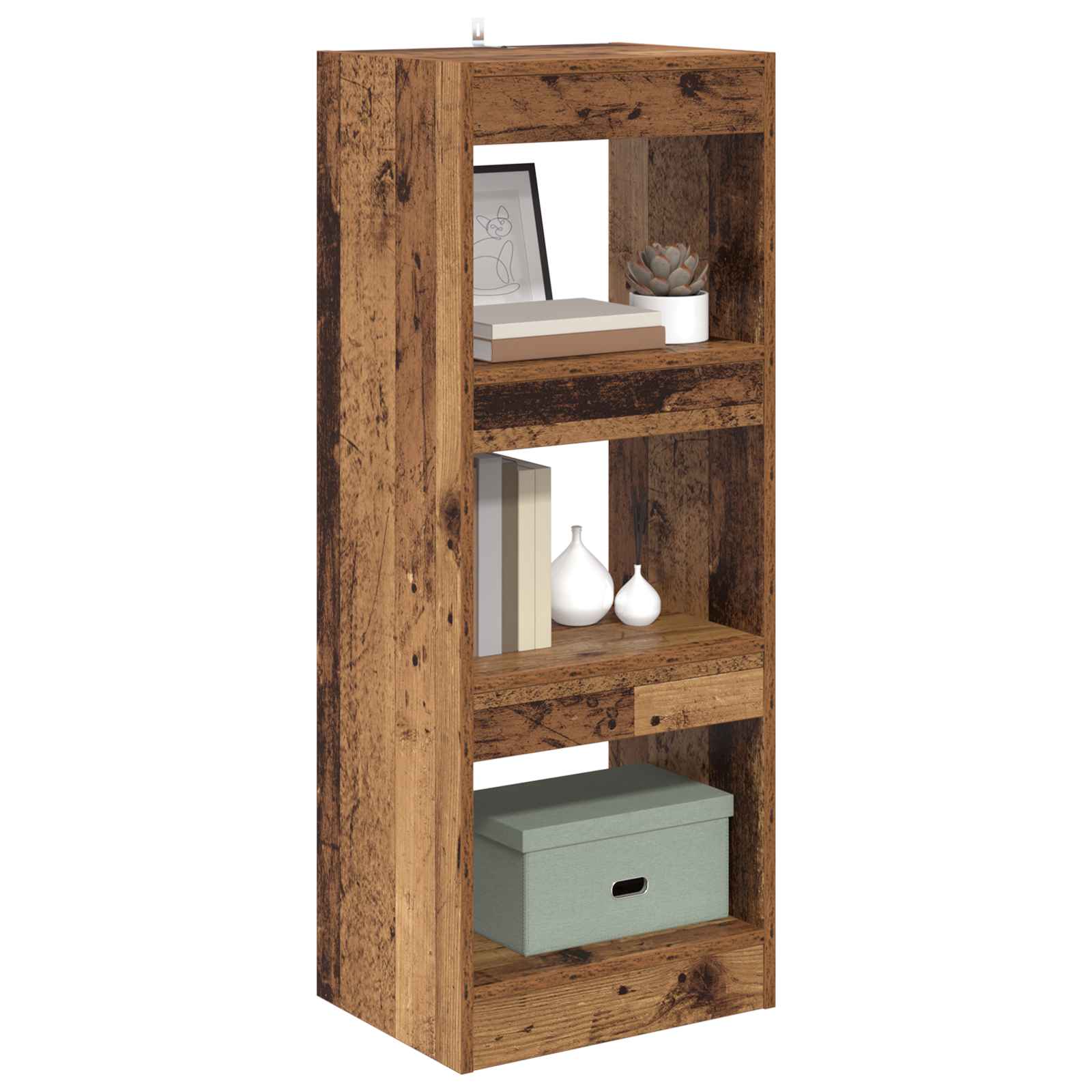 Bücherregal 3 Ebenen 40 x 30 x 103 cm Holzwerkstoff Braun