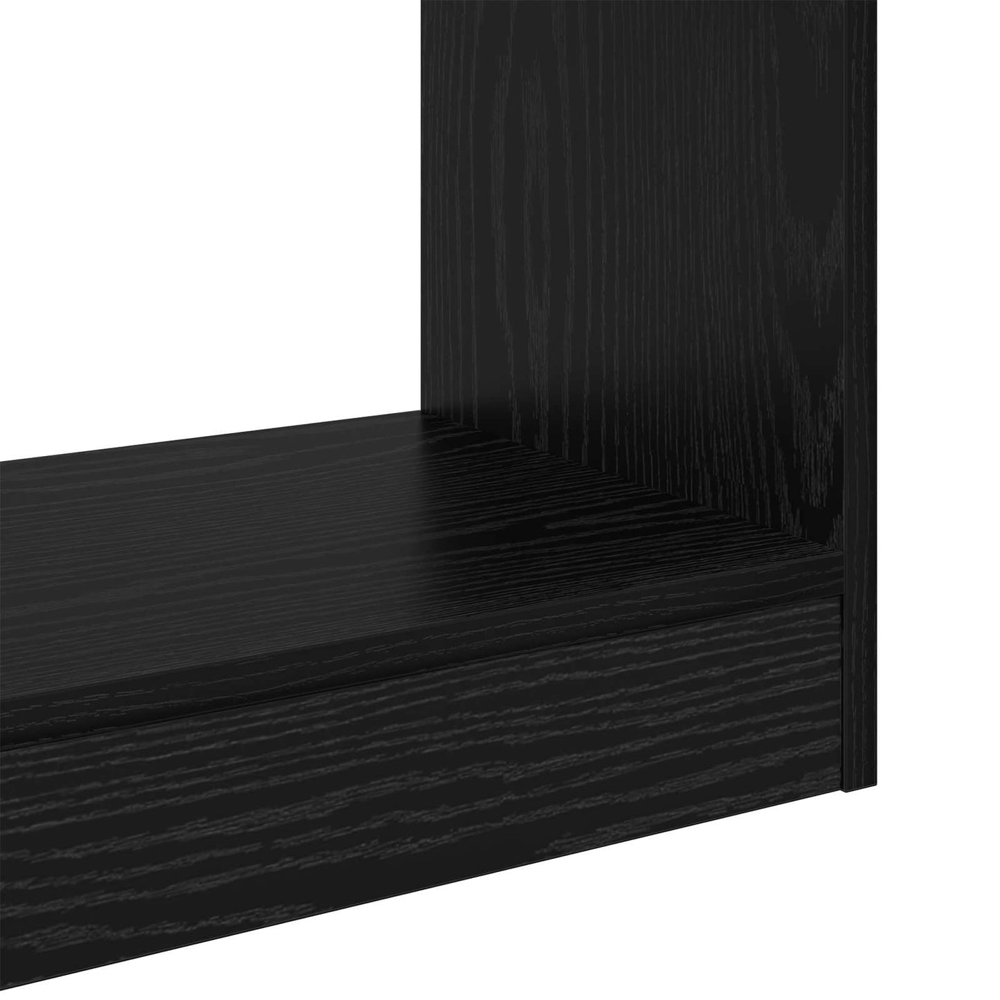 Bücherregal 3 Ebenen 37 x 30 x 103 cm Holzwerkstoff Schwarz