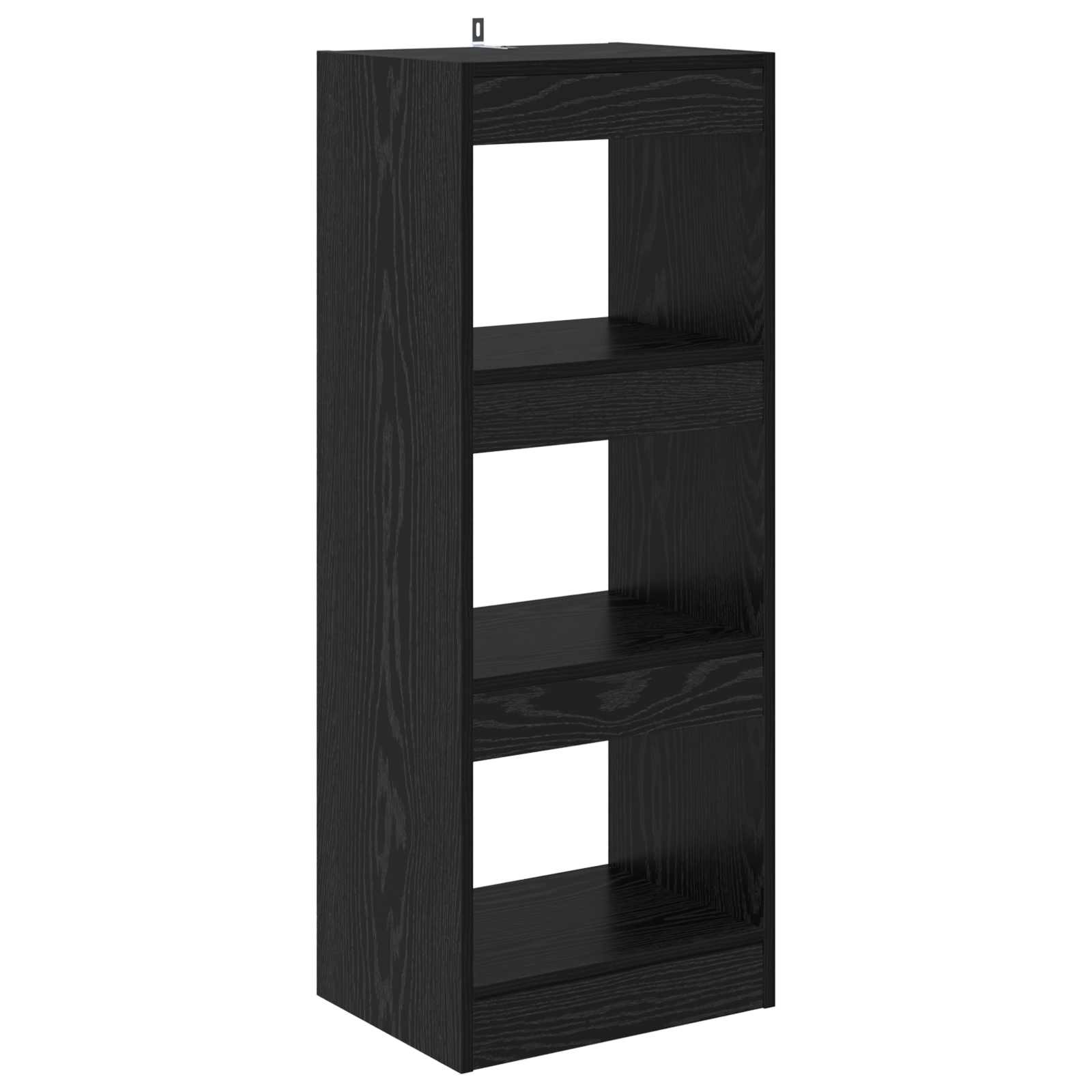 Bücherregal 3 Ebenen 37 x 30 x 103 cm Holzwerkstoff Schwarz
