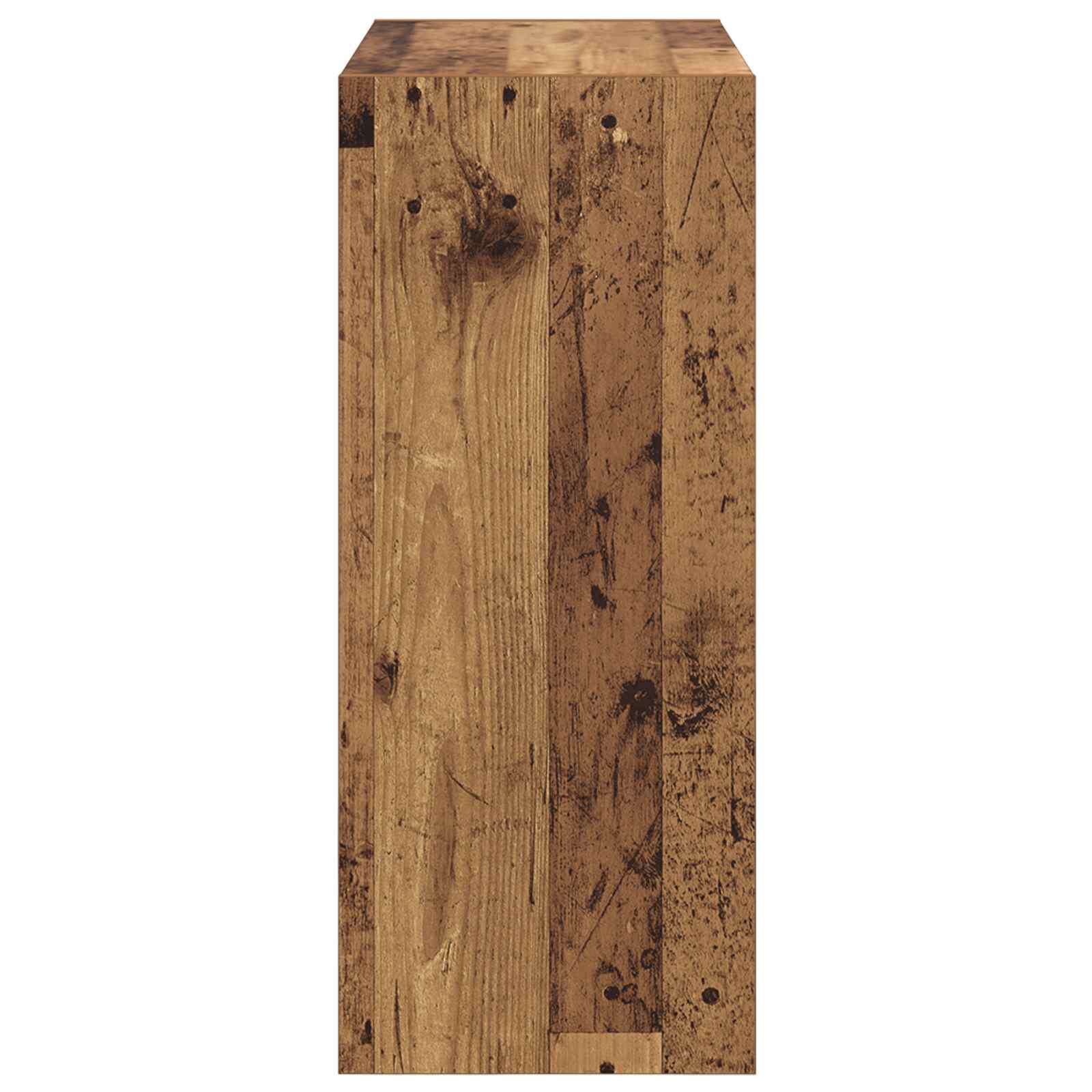 Bücherregal 2 Ebenen 60 x 30 x 72 cm Holzwerkstoff Altholz