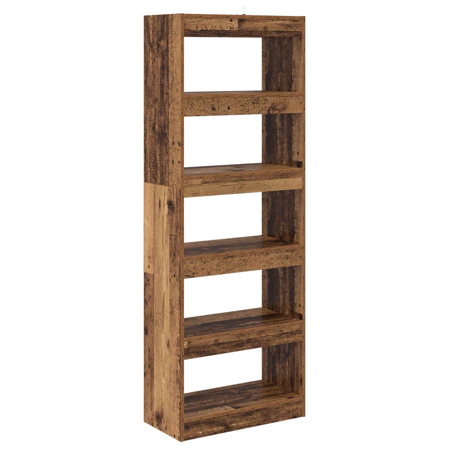 Bücherregal 5 Ebenen 60 x 30 x 166 cm Holzwerkstoff Altholz