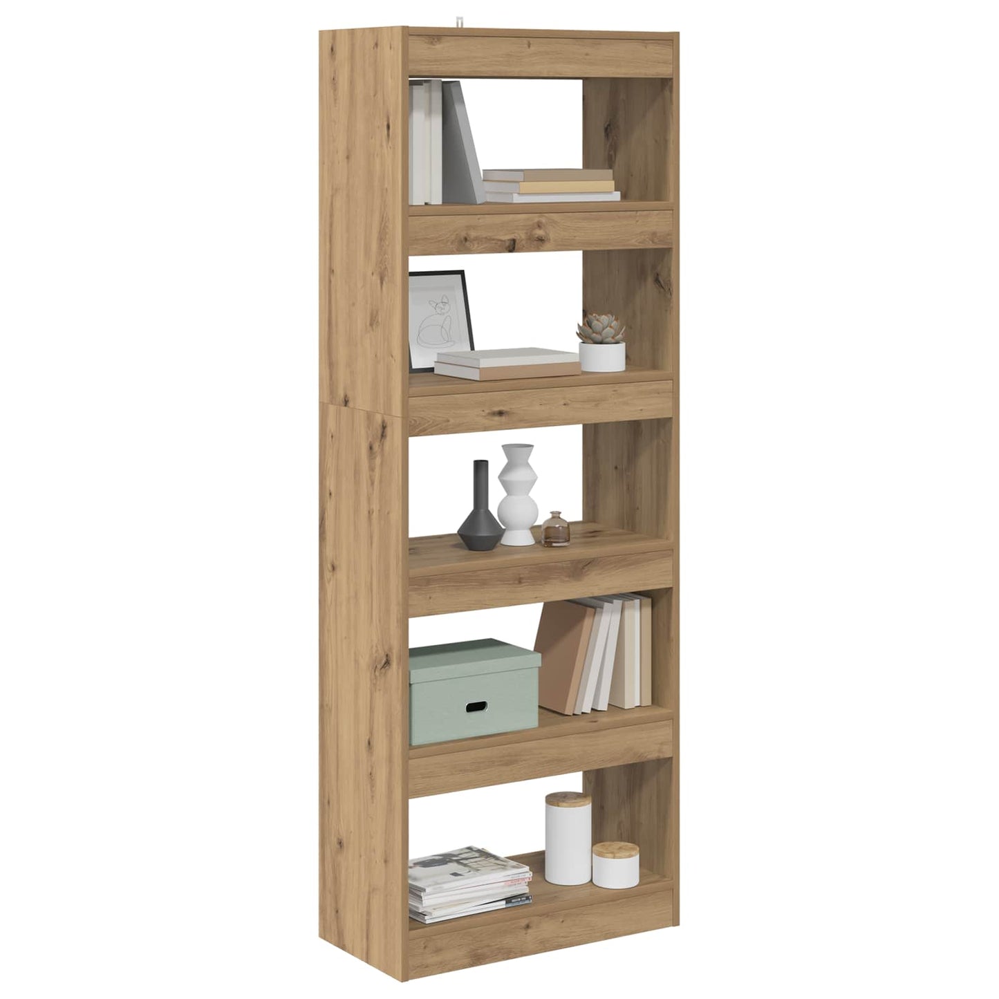 Bücherregal 5 Ebenen 60 x 30 x 166 cm Holzwerkstoff