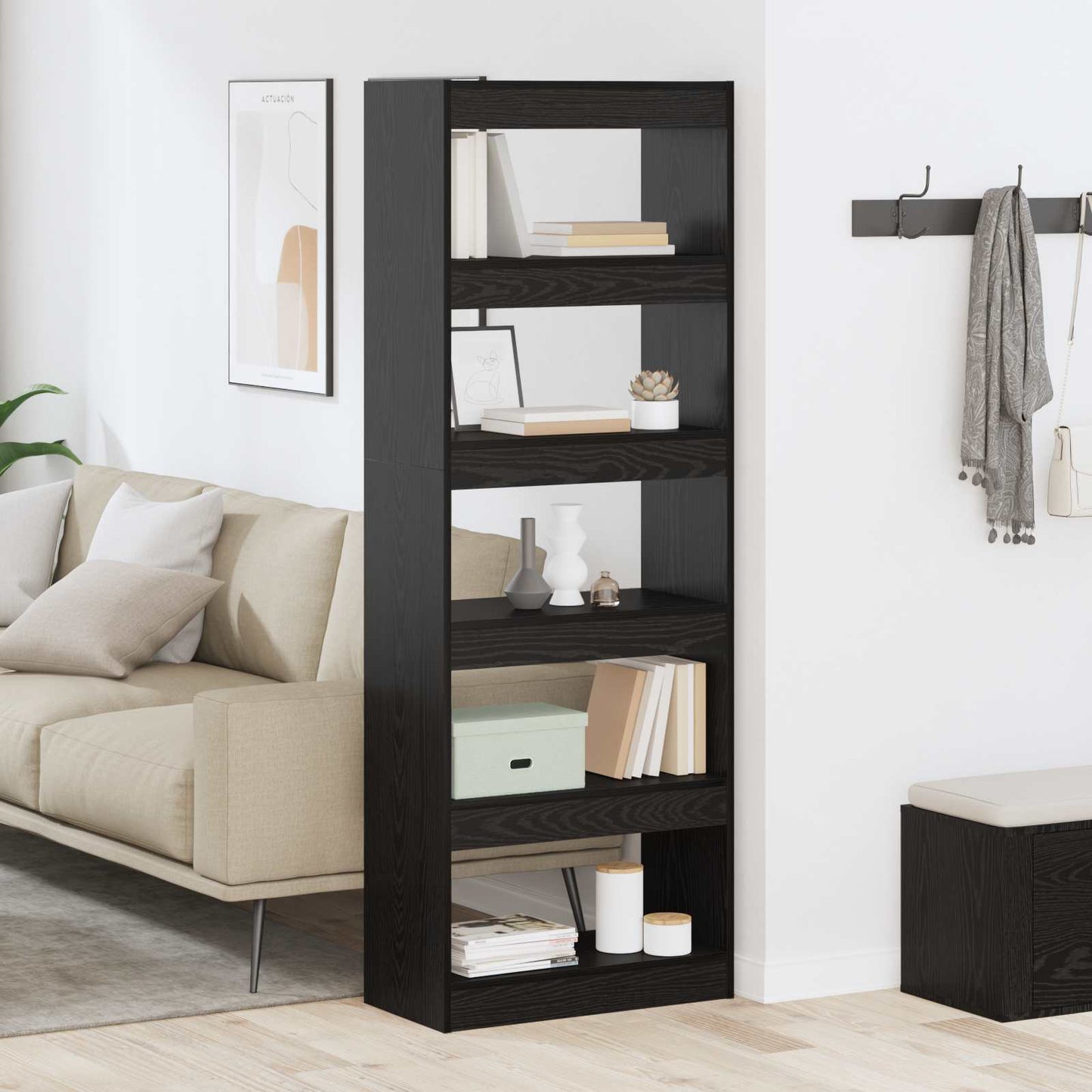 Bücherregal 5 Ebenen 60 x 30 x 166 cm Holzwerkstoff