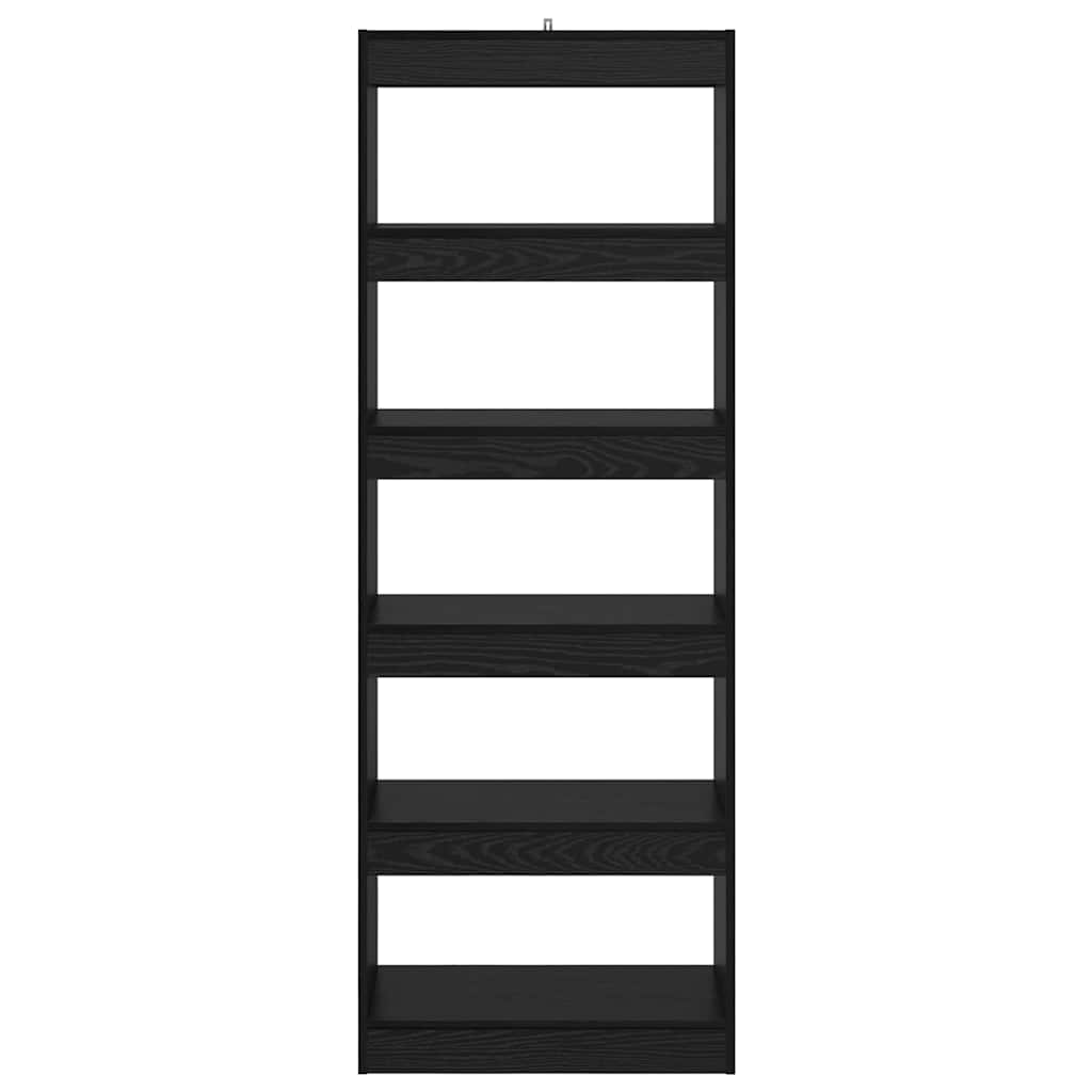 Bücherregal Schwarz Eichen-Optik 60 x 30 x 166 cm Holzwerkstoff