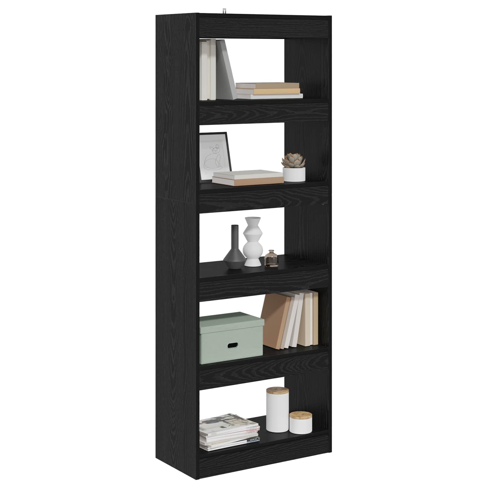 Bücherregal 5 Ebenen 60 x 30 x 166 cm Holzwerkstoff