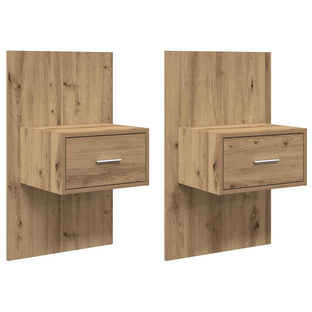 Nachttisch 2 stk. Artisan-Eiche 50 x 32,5 x 80cm Holzwerkstoff