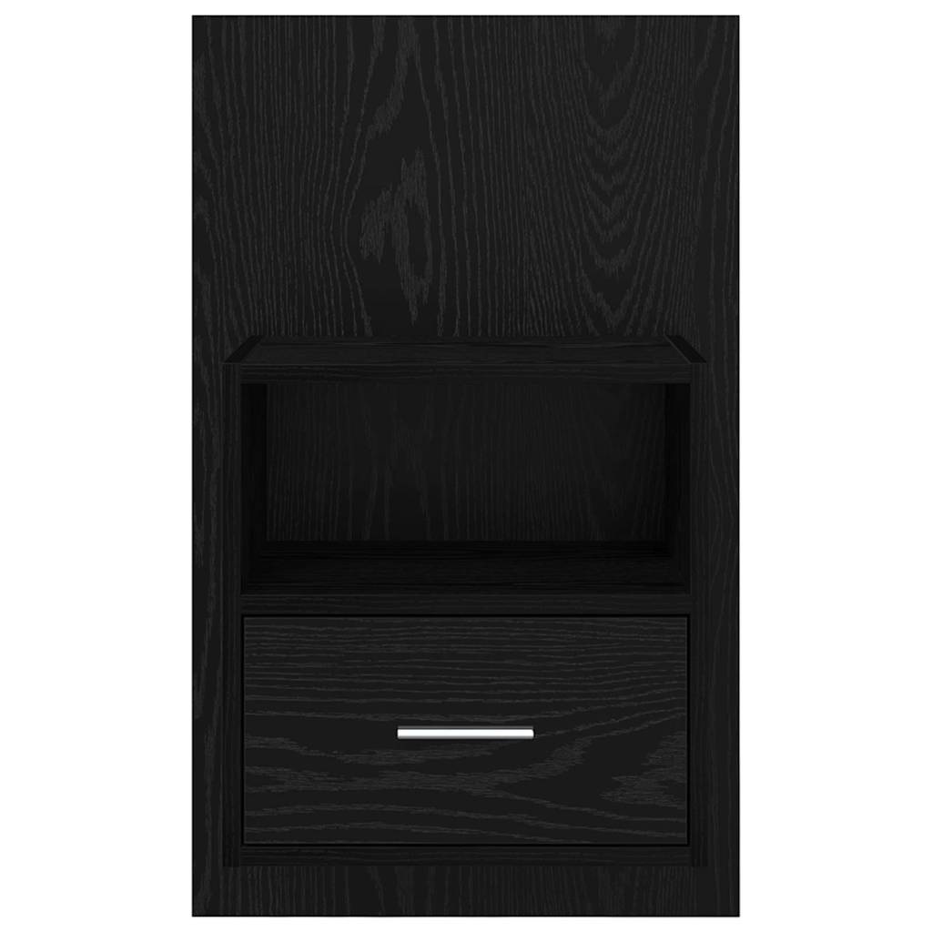 Nachttisch 2 stk. Schwarz Eichen-Optik 50 x 32,5 x 80cm
