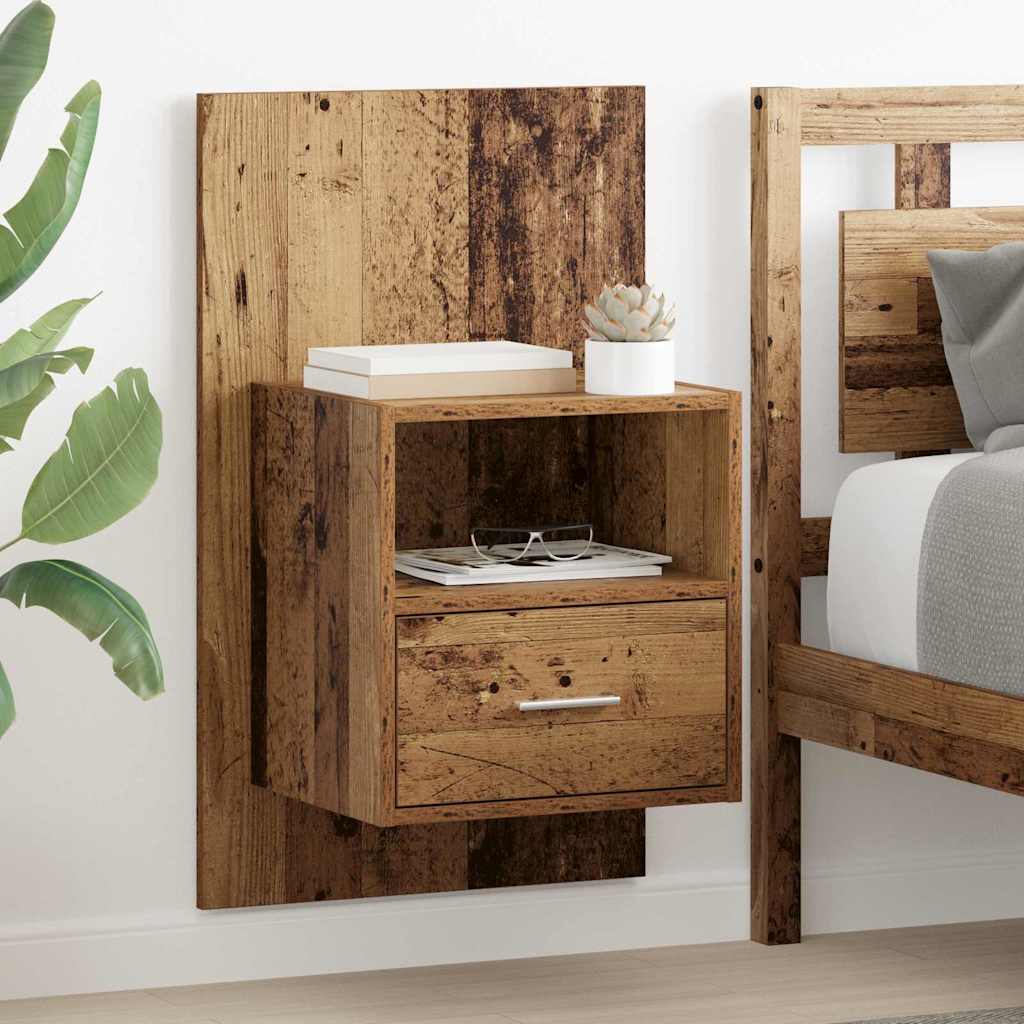 Nachttisch 2 stk. Altholz 50 x 32.5 x 80cm Holzwerkstoff