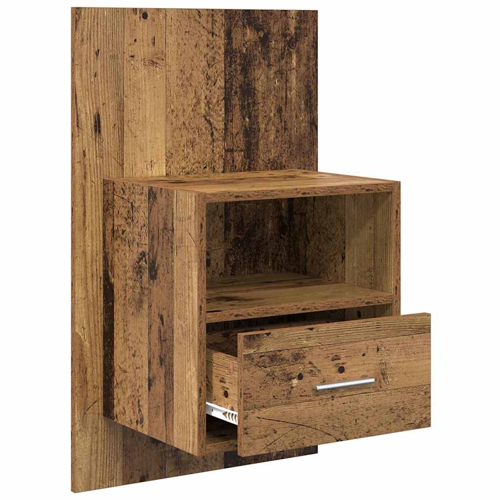Nachttisch 2 stk. Altholz 50 x 32.5 x 80cm Holzwerkstoff