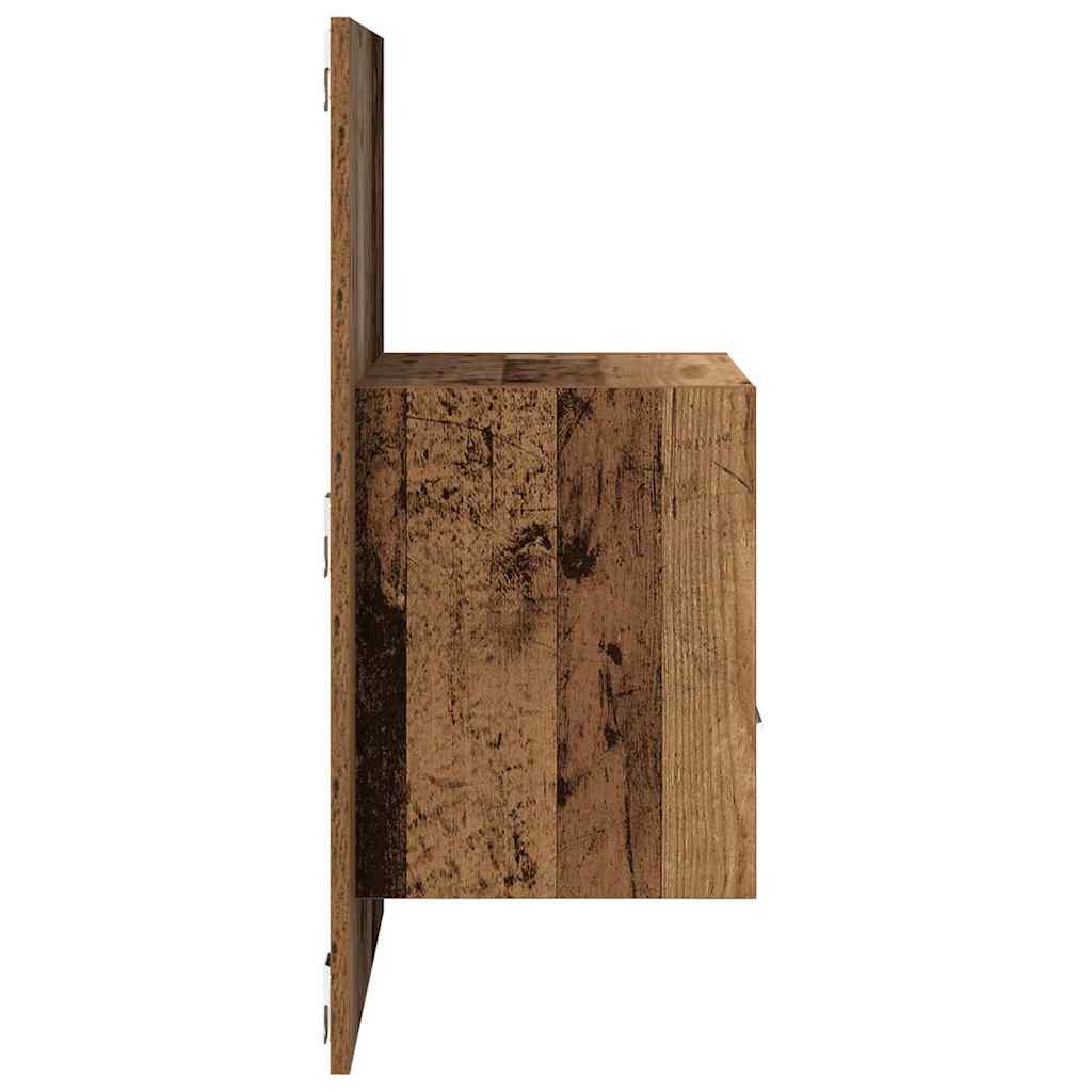 Nachttisch 2 stk. Altholz 50 x 32.5 x 80cm Holzwerkstoff
