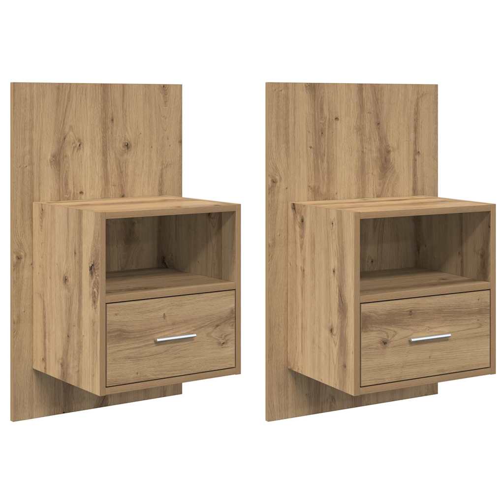 Nachttisch 2 stk. Artisan-Eiche 50 x 32.5 x 80cm Holzwerkstoff