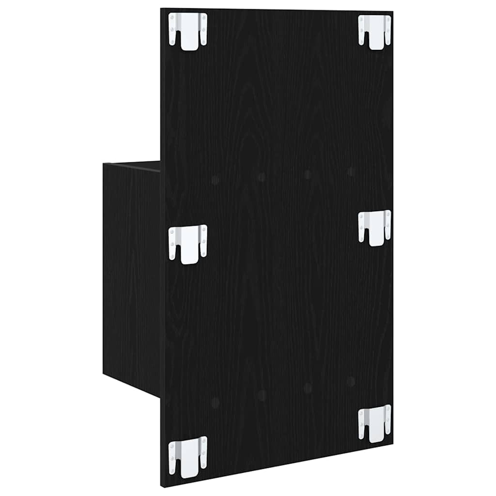 Nachttisch 2 stk. Schwarz Eichen-Optik 50 x 32.5 x 80cm
