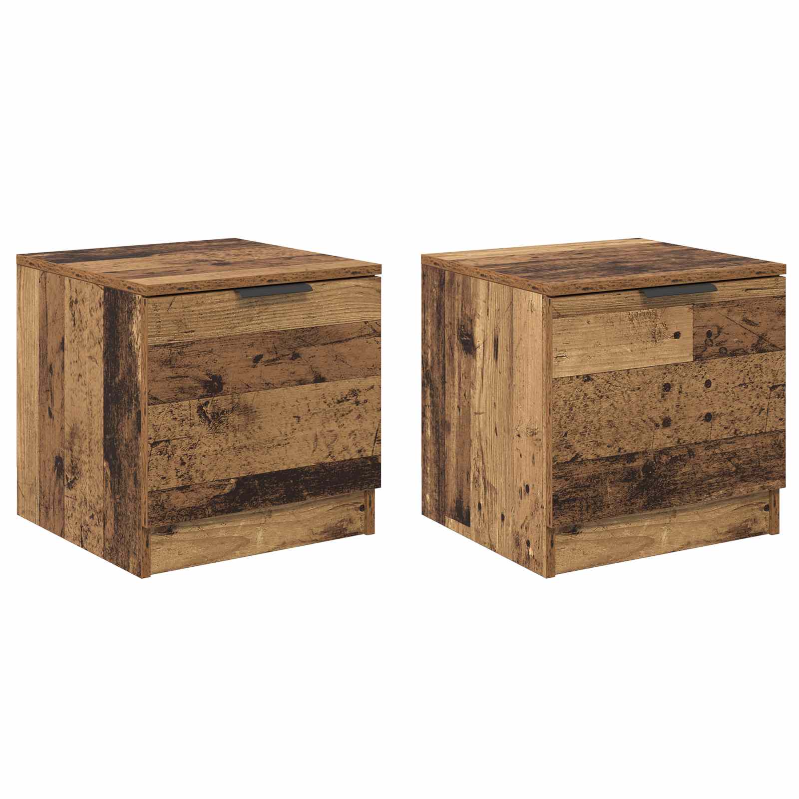 Bettschrank 2 stk. Altholz 40 x 39 x 40 cm Holzwerkstoff