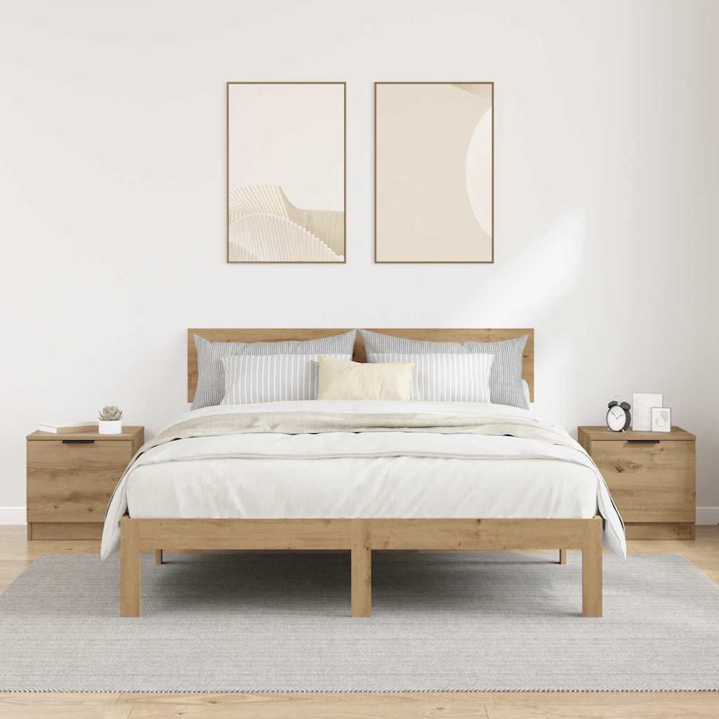 Bettschrank 2 stk. Artisan-Eiche 40 x 39 x 40 cm Holzwerkstoff
