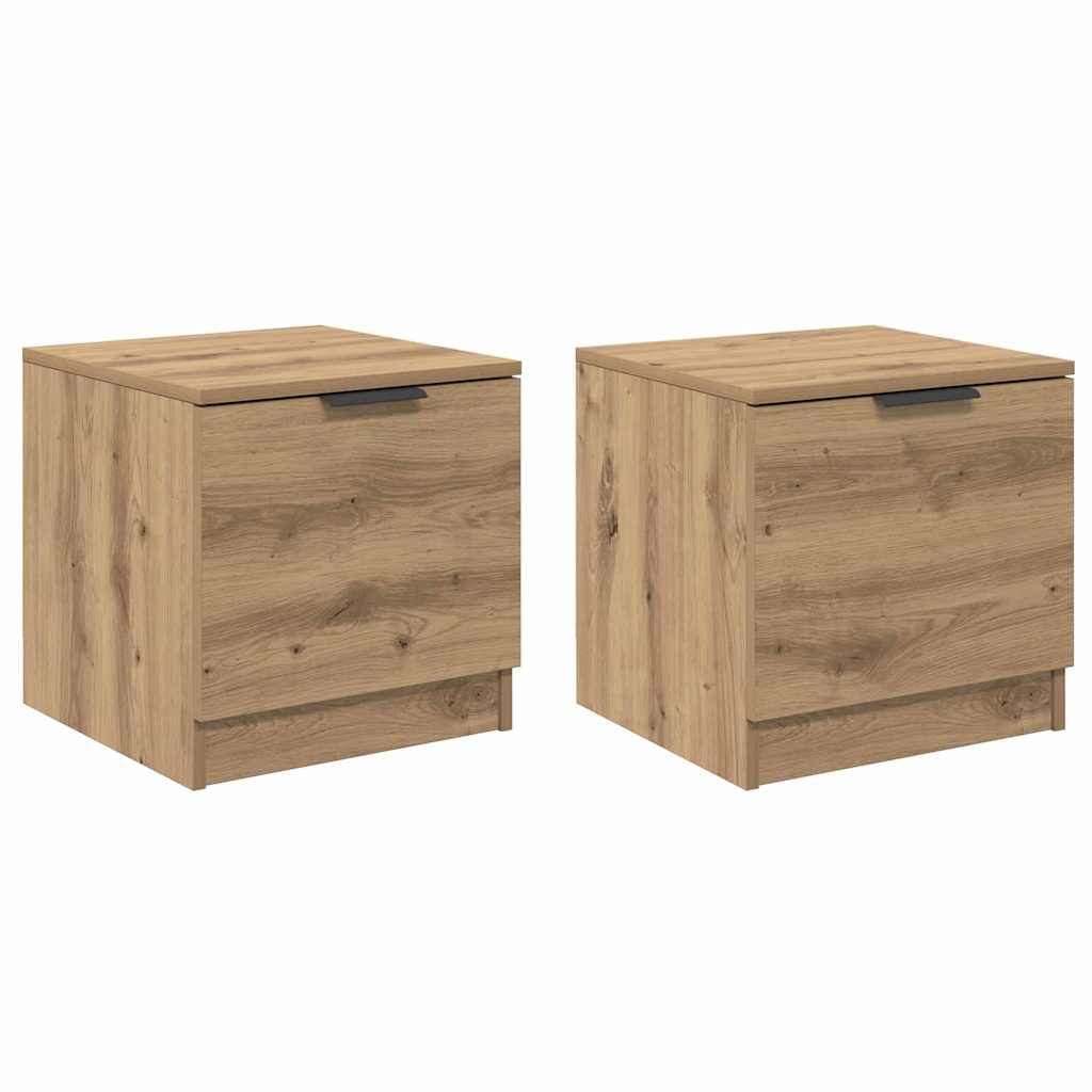 Bettschrank 2 stk. Artisan-Eiche 40 x 39 x 40 cm Holzwerkstoff