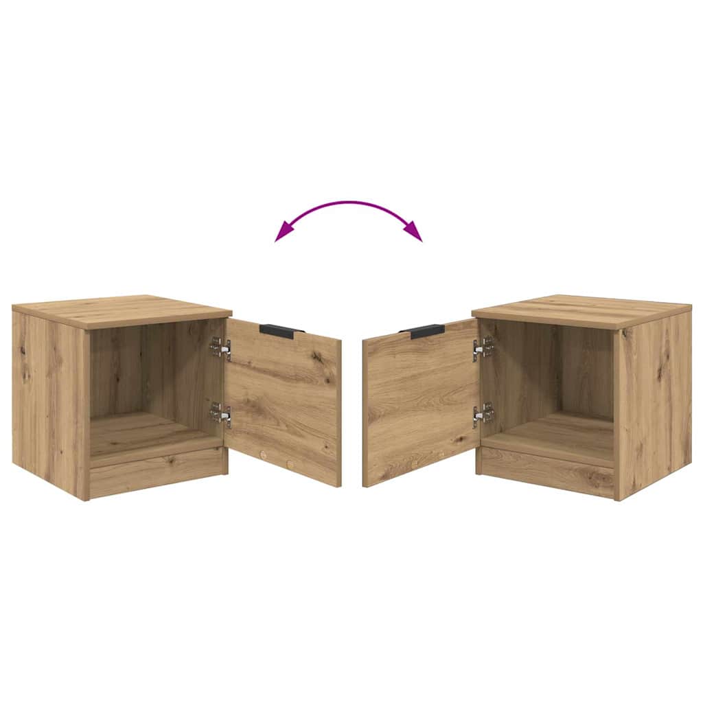 Bettschrank 2 stk. Artisan-Eiche 40 x 39 x 40 cm Holzwerkstoff
