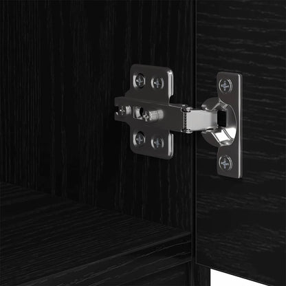 Bettschrank 2 stk. Schwarz Eichen-Optik 40 x 39 x 40 cm