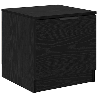 Bettschrank 2 stk. Schwarz Eichen-Optik 40 x 39 x 40 cm