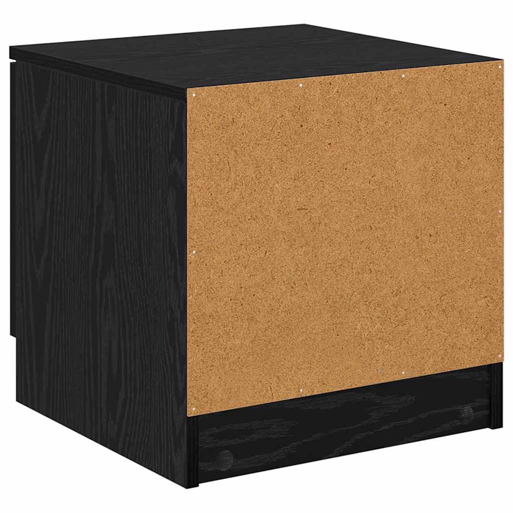 Bettschrank 2 stk. Schwarz Eichen-Optik 40 x 39 x 40 cm
