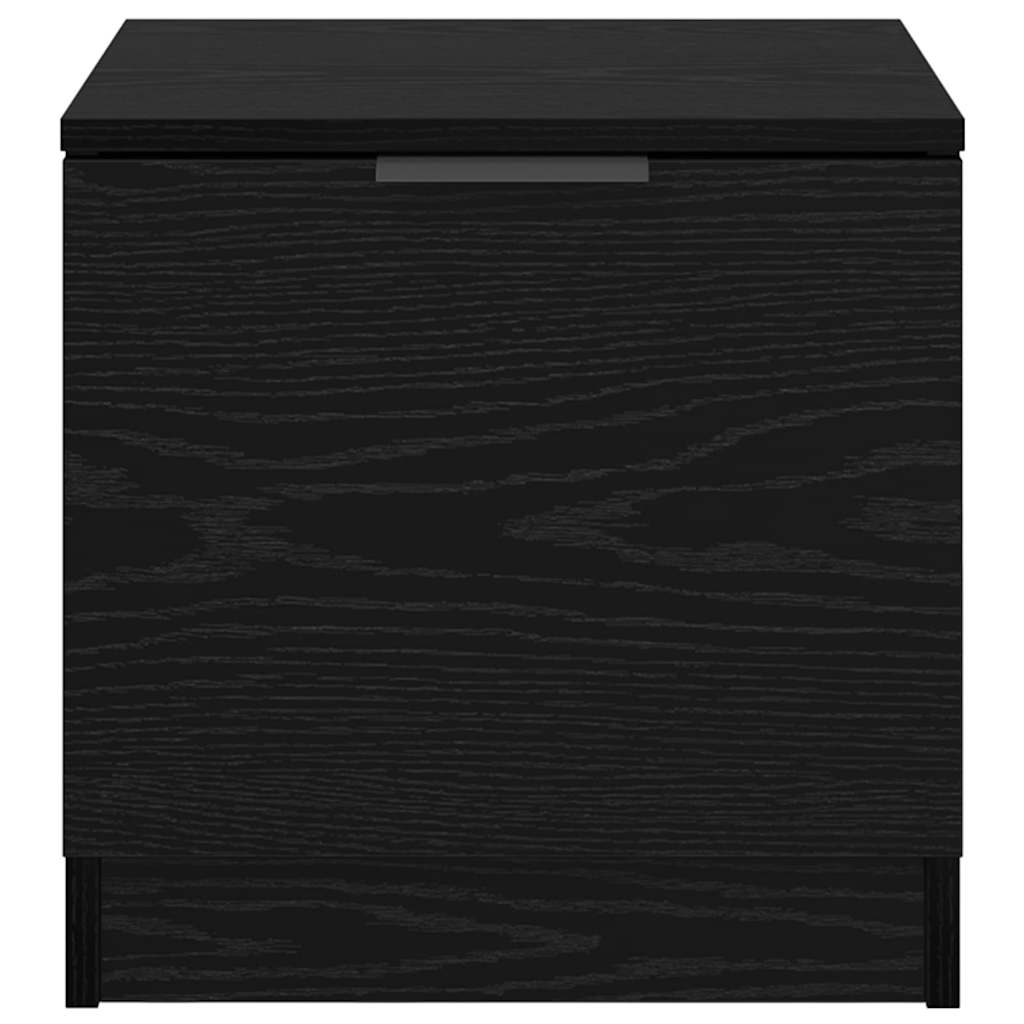 Bettschrank 2 stk. Schwarz Eichen-Optik 40 x 39 x 40 cm