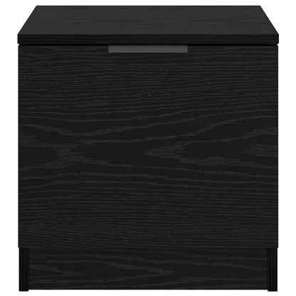 Bettschrank 2 stk. Schwarz Eichen-Optik 40 x 39 x 40 cm