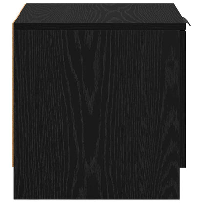 Bettschrank 2 stk. Schwarz Eichen-Optik 40 x 39 x 40 cm