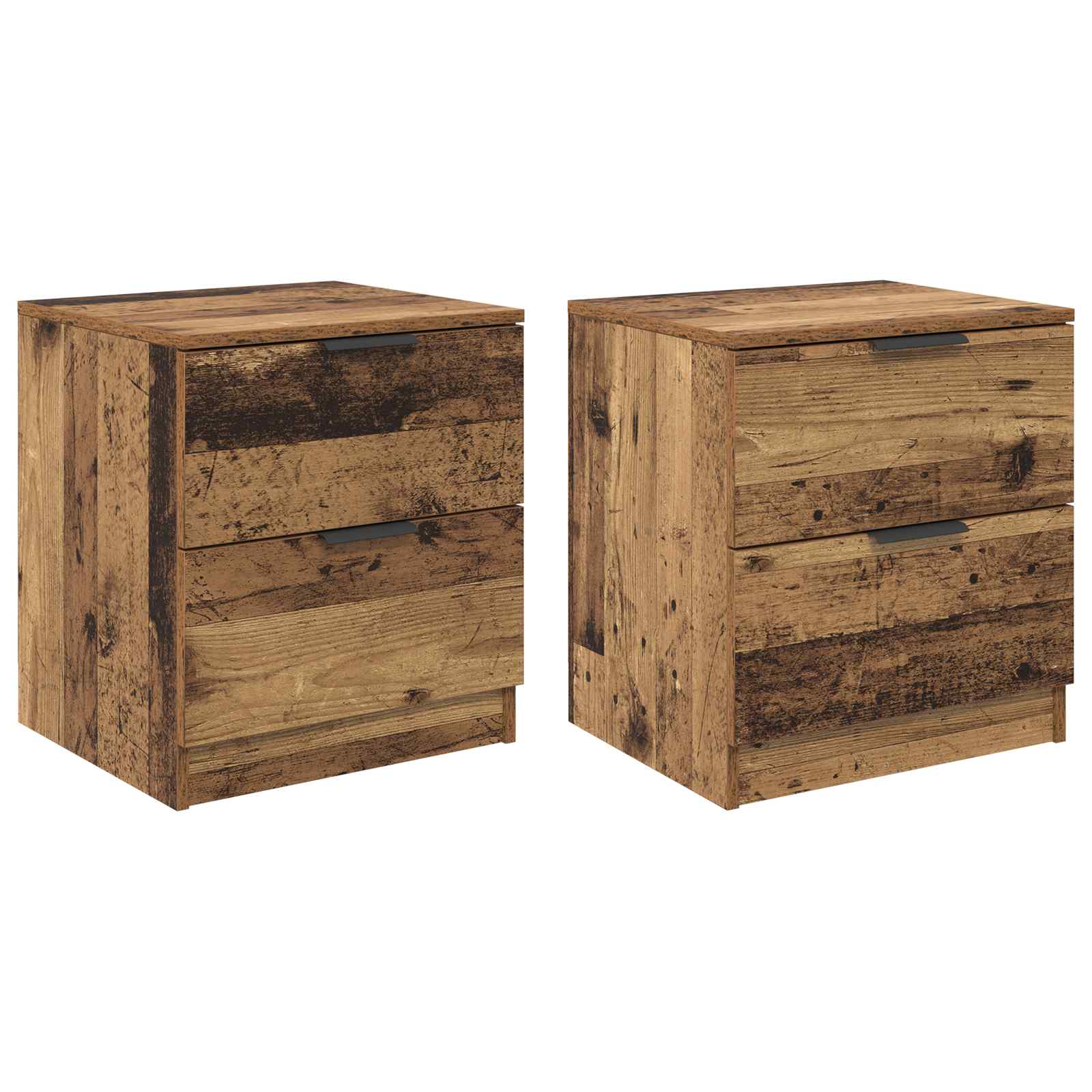 Nachttisch 2 stk. Altholz 45 x 39 x 50 cm Holzwerkstoff