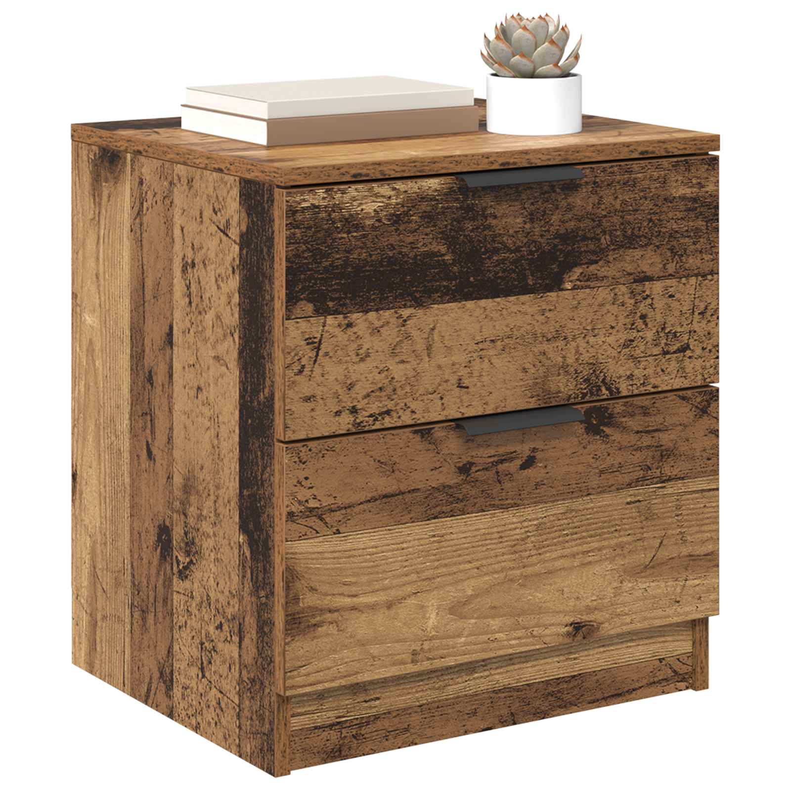 Nachttisch 2 stk. Altholz 45 x 39 x 50 cm Holzwerkstoff