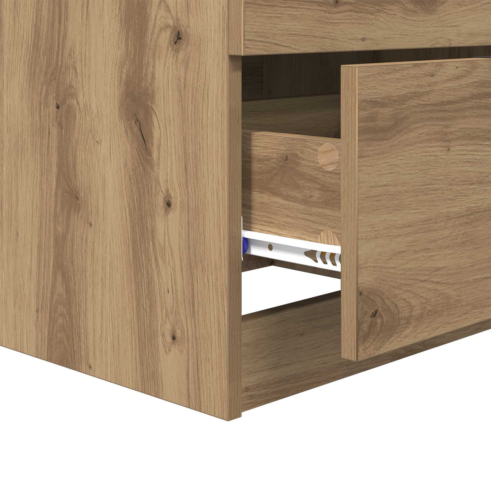 Nachttisch 2 stk. Artisan-Eiche 45 x 39 x 50 cm Holzwerkstoff