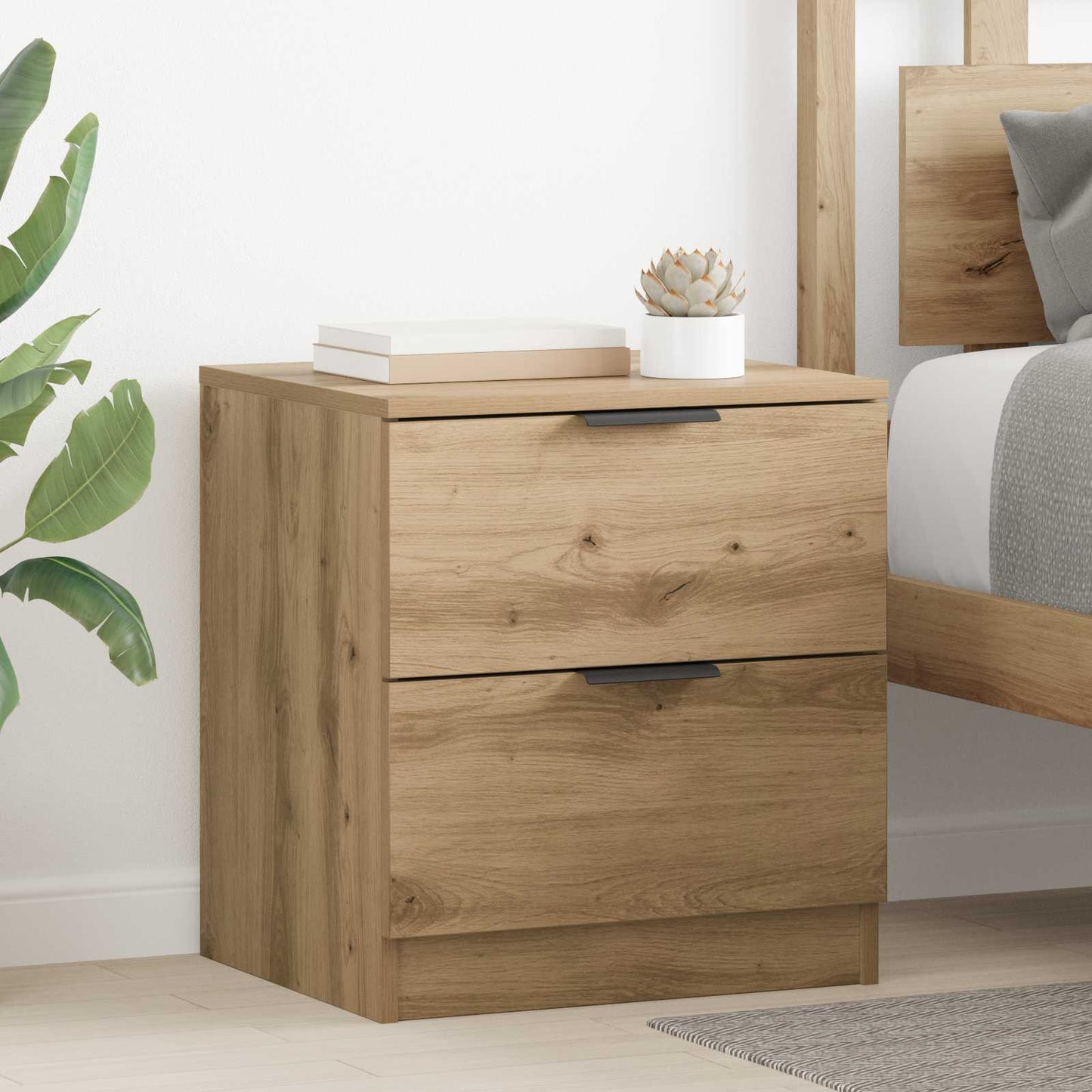 Nachttisch 2 stk. Artisan-Eiche 45 x 39 x 50 cm Holzwerkstoff