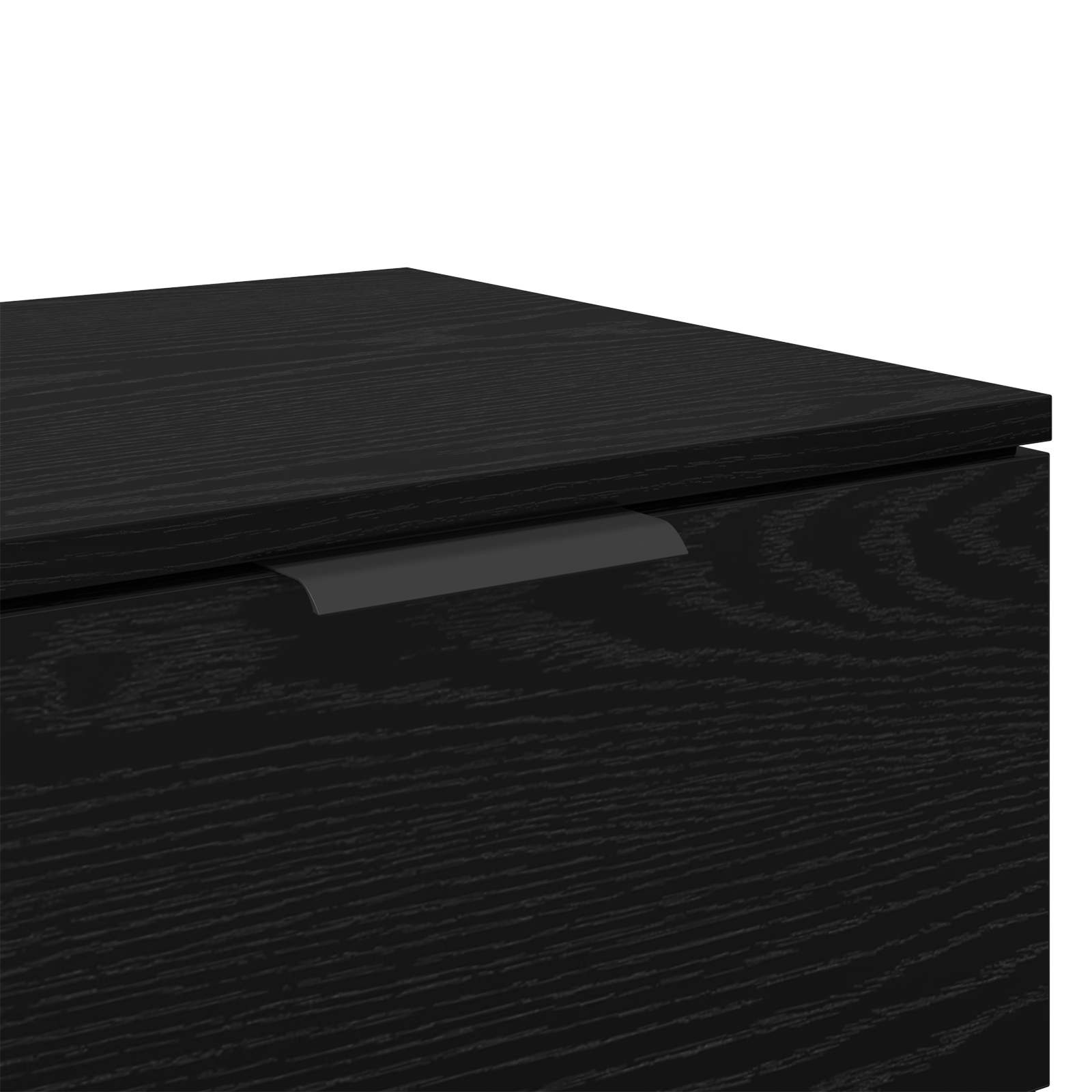 Nachttisch 2 stk. Schwarz Eichen-Optik 45 x 39 x 50 cm