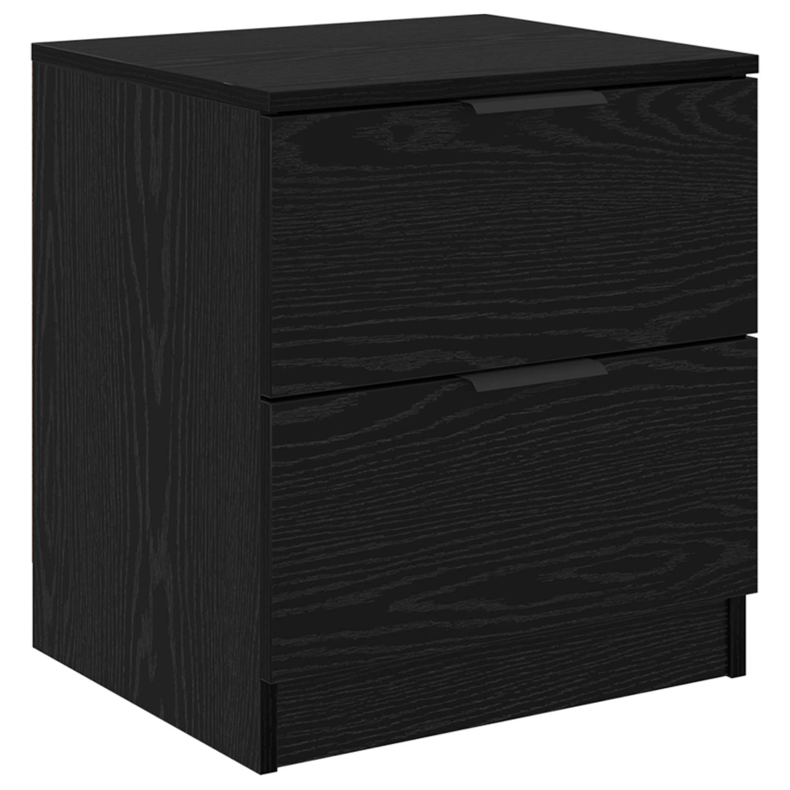 Nachttisch 2 stk. Schwarz Eichen-Optik 45 x 39 x 50 cm