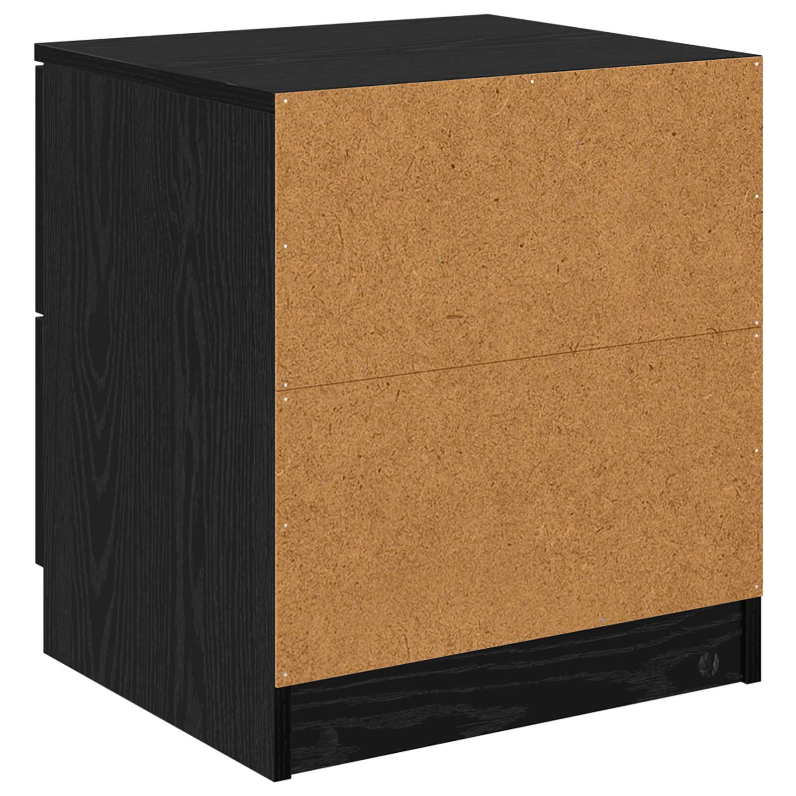 Nachttisch 2 stk. Schwarz Eichen-Optik 45 x 39 x 50 cm